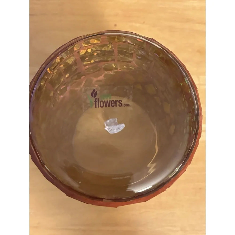 1800flowers.com Multicolor Geometric Mosaic Glass Tea Light Holder Autumn Waves